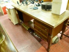 Polished three drawer desk