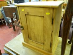 Antique pine single door small cupboard