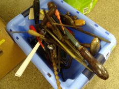 Plastic crate of small hand tools, drill bits etc