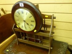 Reproduction wall clock and a magazine rack