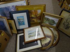 Quantity of framed pictures and prints