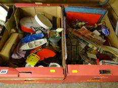 Two boxes of mixed household goods and ornamental ware