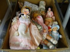 Collection of vintage style dolls etc