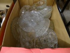 Quantity of Victorian glass cakestands etc