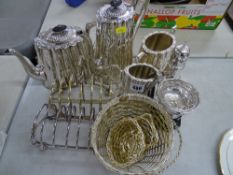 Good four piece teaset and other EP tableware