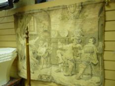 Wall hanging tapestry depicting musketeers