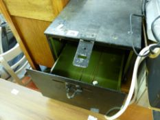 Deed type box with sliding drawer