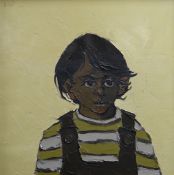 SIR KYFFIN WILLIAMS RA oil on canvas - head and shoulders portrait of an eight year old Argentine