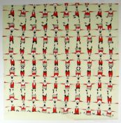 RHYS BEVAN JONES limited edition (1/10) coloured print - a series of Welsh folk dancers in