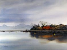 ROB PIERCY watercolour - Ballast Island, Porthmadog, signed & dated 1993, 55 x 75cms