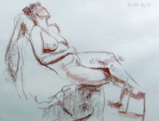 ANN REES pastel study - reclining nude, signed & dated May '98, 35 x 47cms Provenance: Part of the