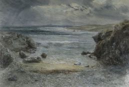 KEITH ANDREW watercolour - cove at Rhoscolyn, signed & dated 2008, 37 x 54cms