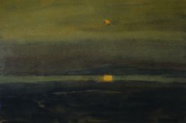 SIR KYFFIN WILLIAMS RA an artist's proof coloured print - sunset of the sea, signed in full, 39 x