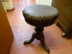 Rexine? upholstered adjustable piano stool