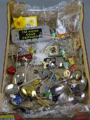 Quantity of collector's spoons and badges etc