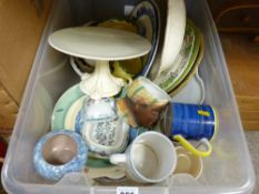 Tub of miscellaneous porcelain (large quantity)
