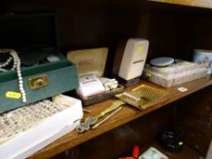 Parcel of miscellaneous items including compact, inkstand, commemorative tobacco jar etc