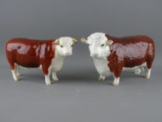 Beswick bull and cow