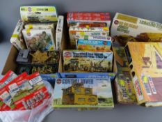 Quantity of mainly Airfix HO/00 scale military models and figures