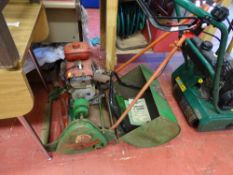 Vintage Suffolk Punch 14ins motor roller lawnmower, mark V11