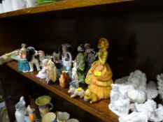 Large parcel of decorative porcelain including Royal Doulton character jugs, early decorative