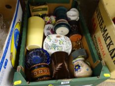 Selection of decorative pottery vases etc