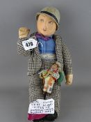 Dean's Ragbook Lupino Lane 'In the Lambeth Walk' doll and a Swiss original Peter figure