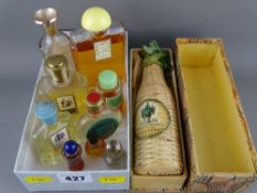 Collection of vintage scents in bottles