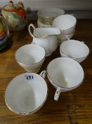 Small parcel of Duchess white and gilt teaware