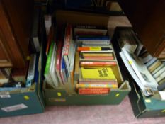 Three boxes of mixed books