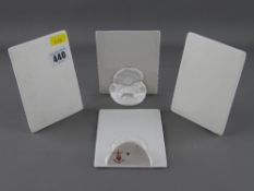 Set of four Royal Crown Derby china menu cards