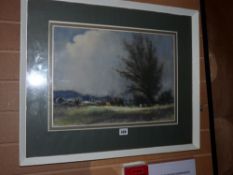 PETER HIPKISS watercolour - entitled 'The Cloud' to label verso, 33 x 46 cms