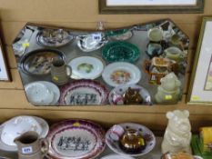 Good vintage bevelled edge wall mirror