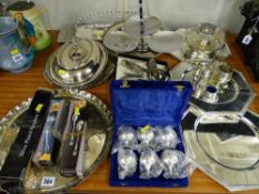 Quantity of EP and chrome plated metalware