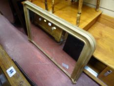 Overmantel mirror with painted frame