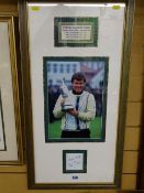 NICK FALDO framed image of the golfing champion with signature