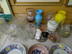 Quantity of Victorian and later colourful glassware
