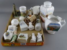 Collection of Victorian and later tourist trinkets and crested ware