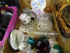 Mixed selection of crystal and other glassware etc