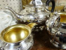 Three piece electroplate tea service