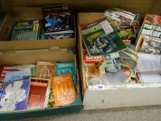 Quantity in several boxes of vehicle related publications including old 'Practical Motorist'