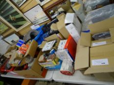 Very large parcel of garage and vehicle accessories including Sawmotor vintage Aladdin heater, old