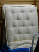 Single divan bed base with mattress and matching headboard