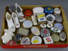 Parcel of trinket boxes, miscellaneous china etc
