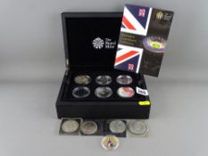 Cased Royal Mint five pounds commemorative coin collection 'The Definitive Countdown Collection' for