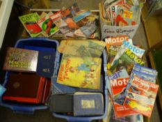 Large parcel of vintage books, 'Motoring Enthusiast' magazines etc