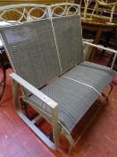 Modern garden two seater metal swinging chair