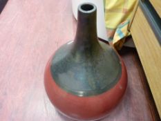 Large modern onion shaped vase, 42 cms high