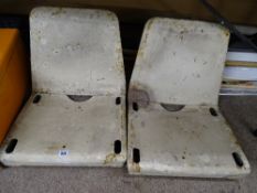 Pair of possibly Mk I Landrover metal seats
