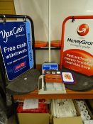 Parcel of retail and Post Office signage, Coca Cola stand etc